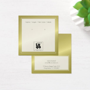 Ajouter Logo Brass Faux Metallic Earring Carte d'a