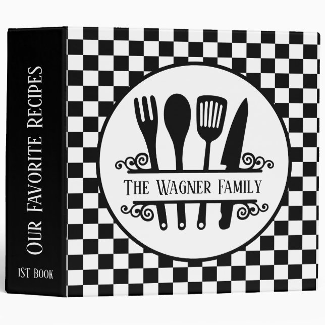 ajouter nom et numéro de livre classeur de la rece (Devant/Côté)