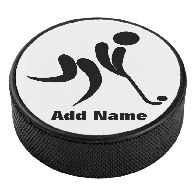 Ajouter Nom Stick du joueur de hockey Puck noir bl (3/4/2016 12:00:00 AM)