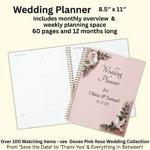 Ajouter Noms & Date Roses Roses & Colombes Mariage