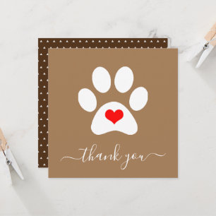 Ajouter Pet Business Logo Merci Cartes