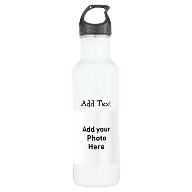 Ajouter photo et texte à cette bouteille d'eau (Devant)