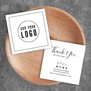 Ajouter un logo Bordure noire Merci social Inserti