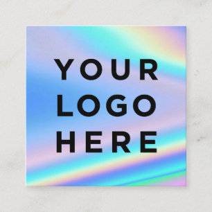 Ajouter un logo Carré holographique Cartes de vis