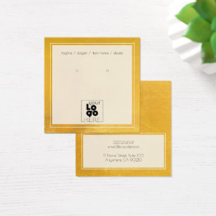 Ajouter Un Logo Gold Faux Metallic Earring Carte D