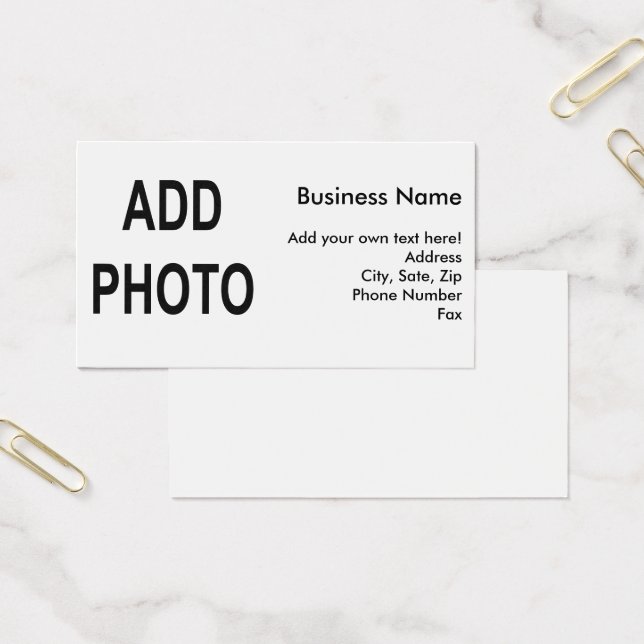 Ajouter un logo ou une photo Carte de visite d'inf (Bureau)