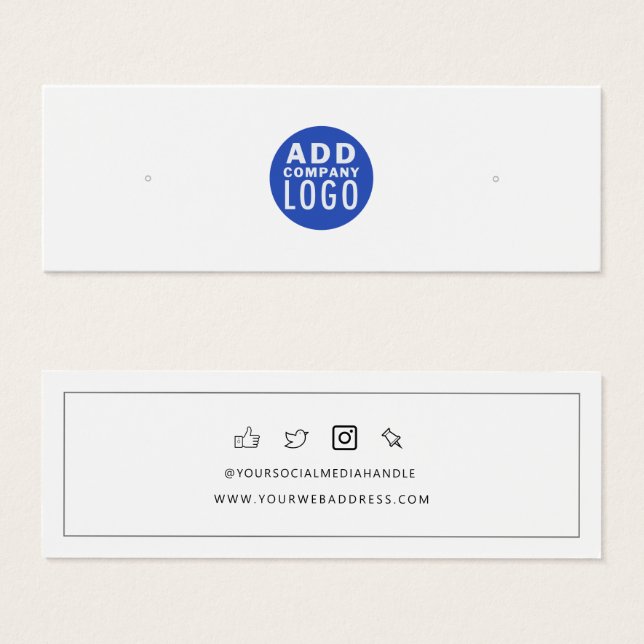 Ajouter un logo personnalisé Boucles d'oreilles Ca (Devant & derrière)