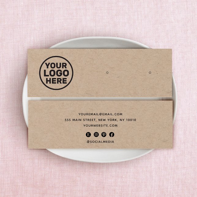 Ajouter Un Logo Personnalisé Kraft Porte-Boucles D (Créateur téléchargé)