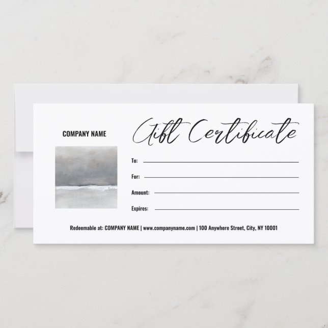 Ajouter un Modèle de certificat cadeau photo perso (Devant)