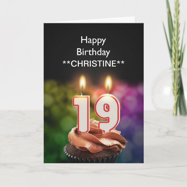 Ajouter un nom, 19ème anniversaire de carte (Devant)