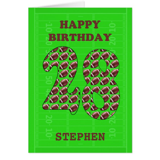 Ajouter Un Nom 28th Birthday Footballs (Devant)