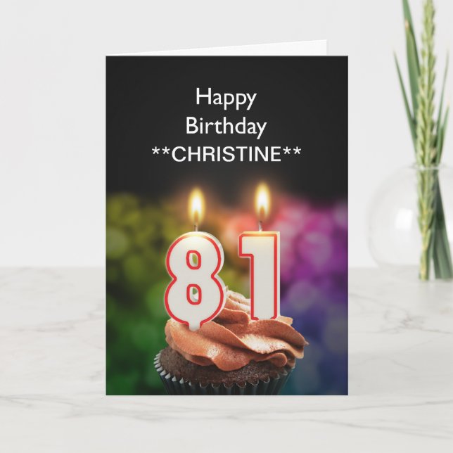 Ajouter un nom, 81ème anniversaire carte (Devant)