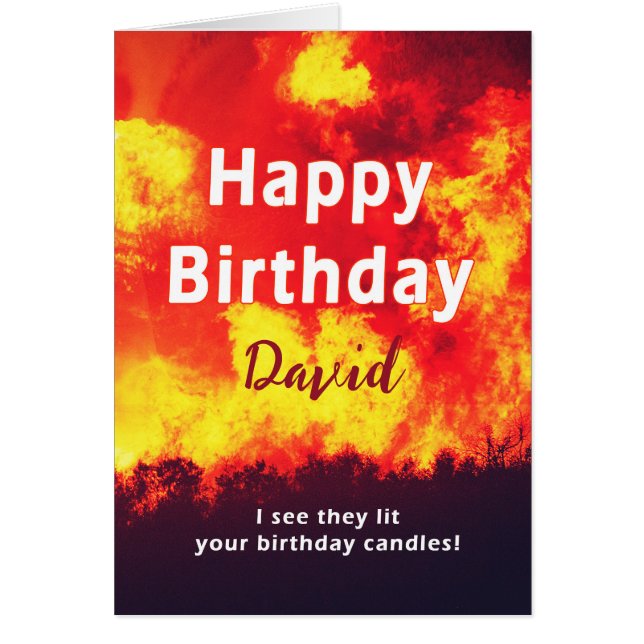 Ajouter Un Nom Anniversaire Feu de Forêt Humour (Devant)