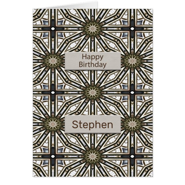 Ajouter un nom Anniversaire Mandala Design Abstrai (Devant)