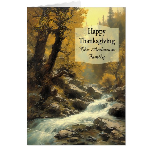 Ajouter un nom Forêt et ruisseau Thanksgiving (Devant)