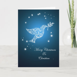 Ajouter un nom, la carte de Noël de la colombe