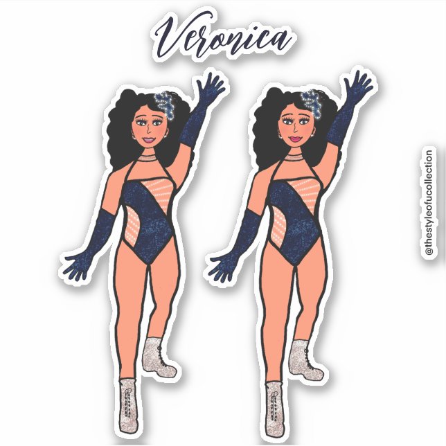 Ajouter un nom Sticker Dancer Indigo & Diamonds B (Devant)