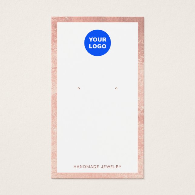 Ajouter une carte d'affichage de bordure or Rose L (Devant)