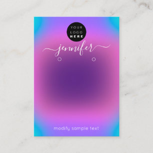 Ajouter une carte de bijoux faite main Logo rose v