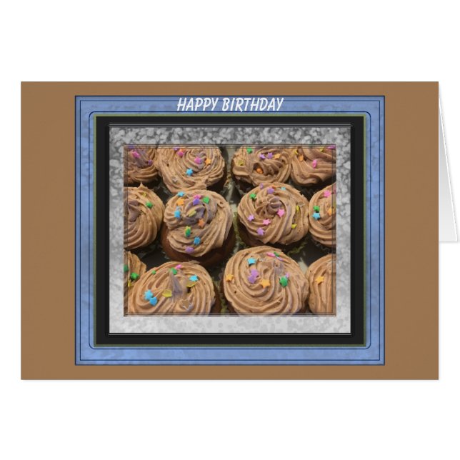 Ajouter une image au cadre Carte d'anniversaire (Devant horizontal)