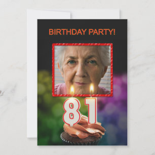 Ajouter une photo, 81e anniversaire Invitation