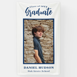 Ajouter une photo Bleu École Bannière de graduatio