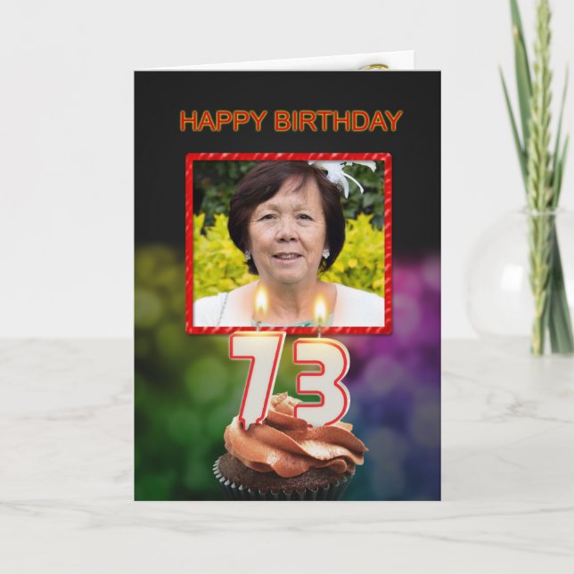 Ajouter une photo, carte d'anniversaire 73e avec b (Devant)