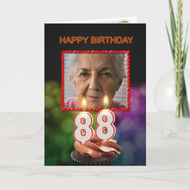 Ajouter une photo, carte d'anniversaire 88e avec b (Devant)