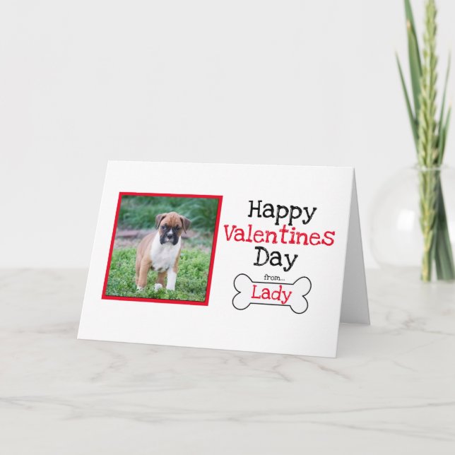 Ajouter une photo carte Valentine de chien personn (Devant)