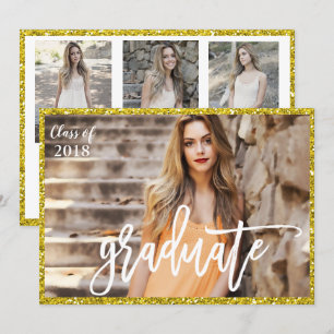AJOUTER UNE PHOTO - Invitation Pailletée de Remise