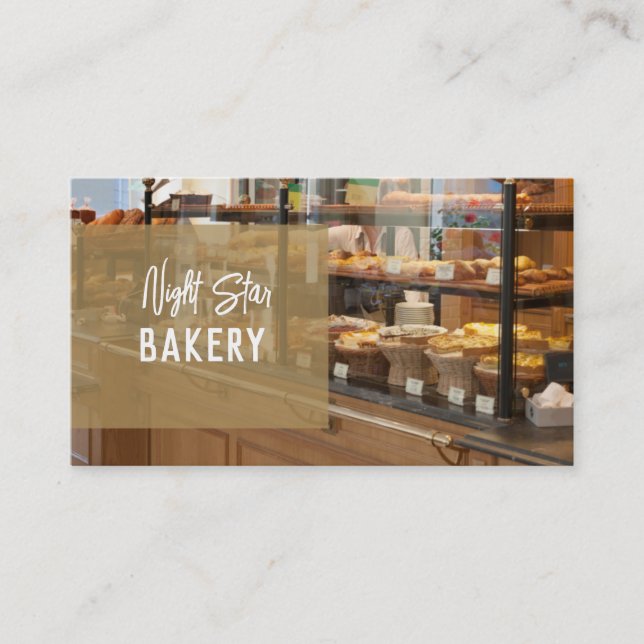 Ajouter vos Cartes de visite de boulangerie photo (Devant)