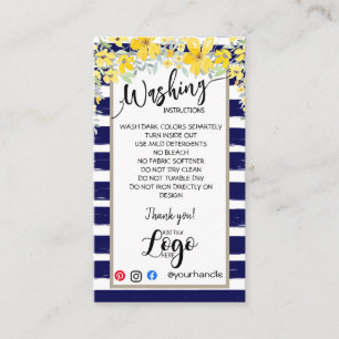 AJOUTER VOS instructions de lavage LOGO CARTES DE 