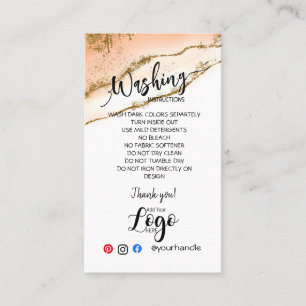 AJOUTER VOS instructions de lavage LOGO CARTES DE 