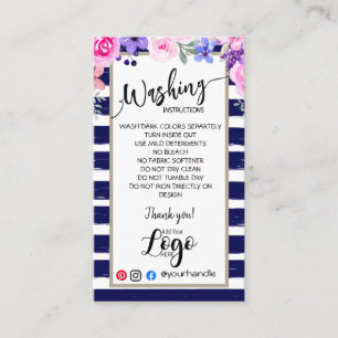 AJOUTER VOS instructions de lavage LOGO CARTES DE 