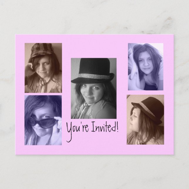 Ajouter vos photos Invitations de carte postale An (Devant)