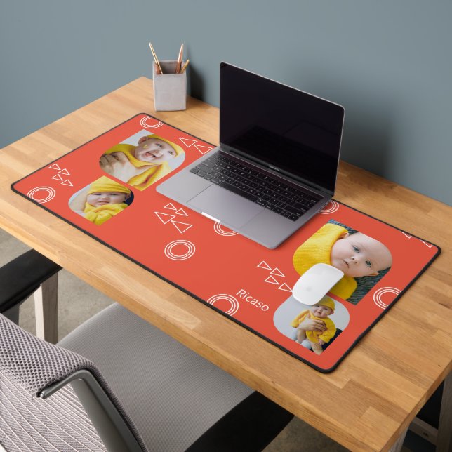 Ajouter vos propres 4 photos et texte personnalisé (Bureau 2)