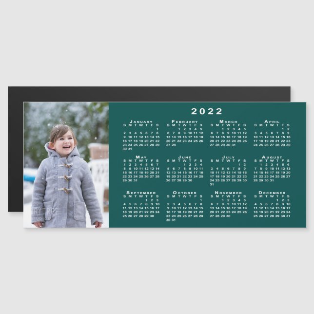 Ajouter votre calendrier Photo 2022 sur le Magnet  (Devant / Derrière)