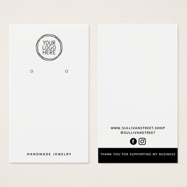 Ajouter votre carte d'affichage d'oreilles de logo (Devant & derrière)