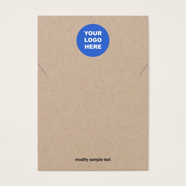 Ajouter Votre Collier Logo Kraft Display Card (Devant)
