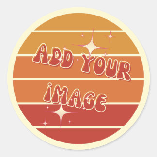 Ajouter votre image Stickers Classic Round