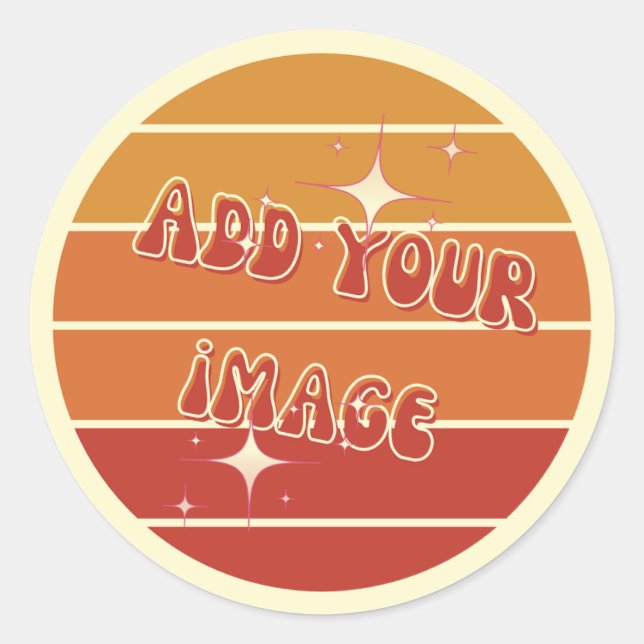 Ajouter votre image Stickers Classic Round (Devant)