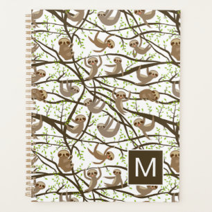 Ajouter votre initiale   Smiling Sloth Motif