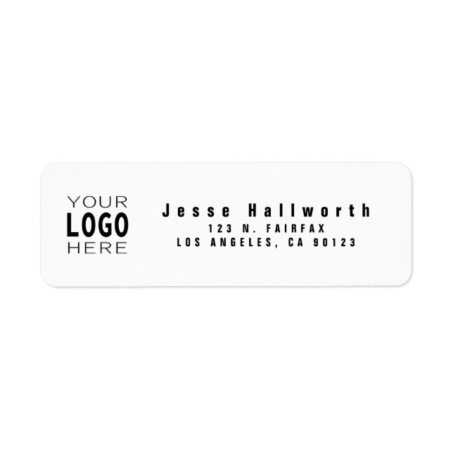 Ajouter votre logo | Adresse de retour moderne (Devant)