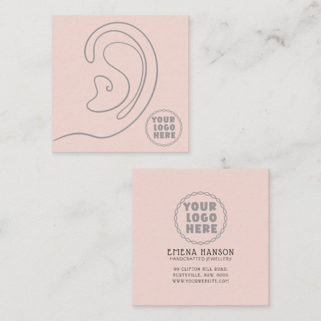 Ajouter Votre logo bijoux Boucles d'oreilles Carte (Devant / Derrière)