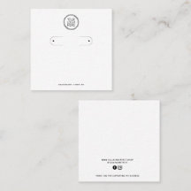 Ajouter votre logo Boucle Boucles d'oreilles Carte