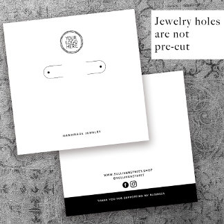 Ajouter votre logo Boucle Boucles d'oreilles Carte