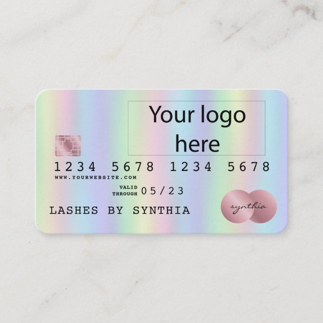 Ajouter Votre Logo Carte de crédit Style Holograph (Devant)