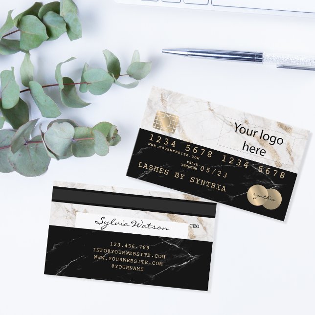 ajouter votre logo Carte de crédit Styled Black Ma (Créateur téléchargé)