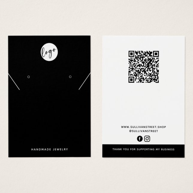 Ajouter Votre Logo Collier Boucles d'oreilles Cart (Devant & derrière)