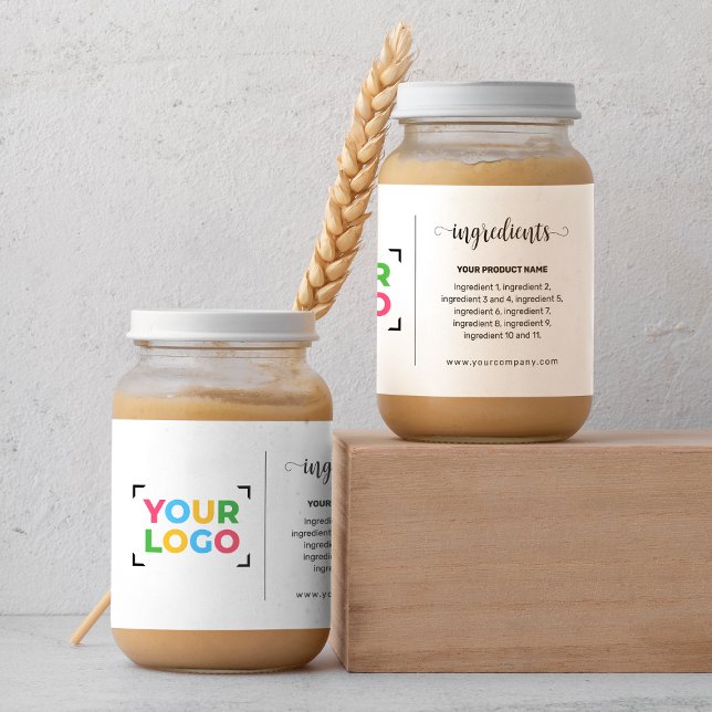 Ajouter votre logo Étiquette produit simple d'ingr (Créateur téléchargé)